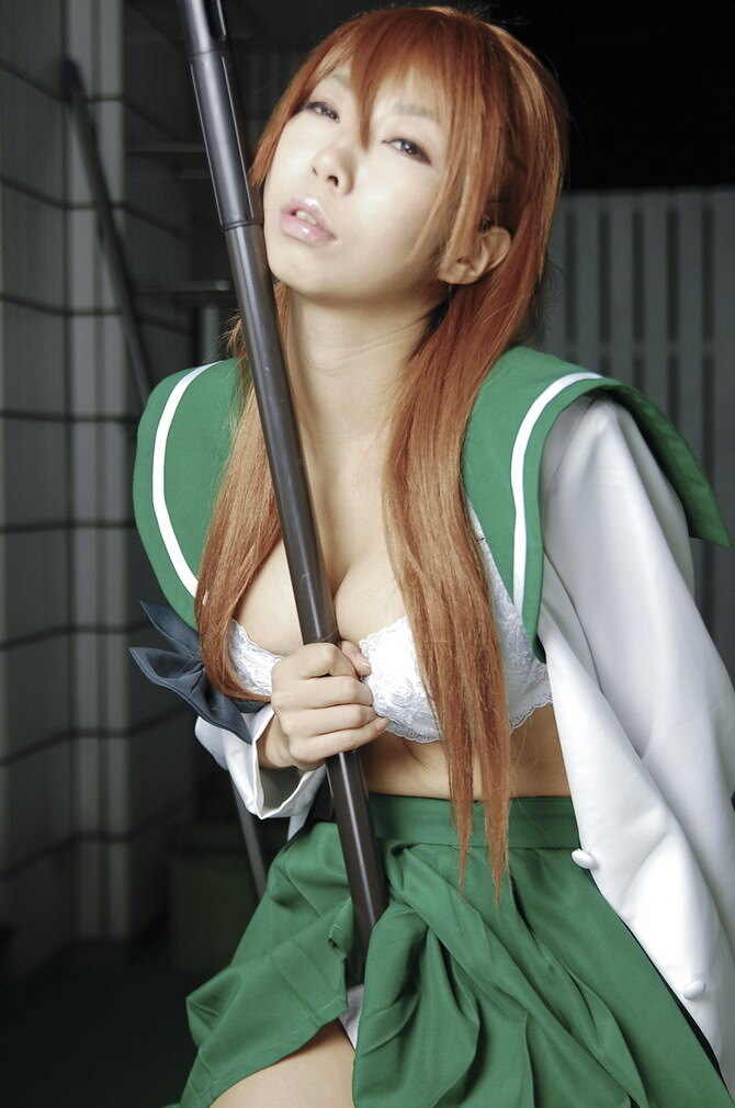 [Cosplay] 2013.04.09  Big boobs Saya Takagi 性感制服诱惑